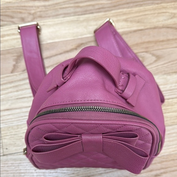 Betsey Johnson Backpack Pink Quilted Bow - Picture 2 of 7